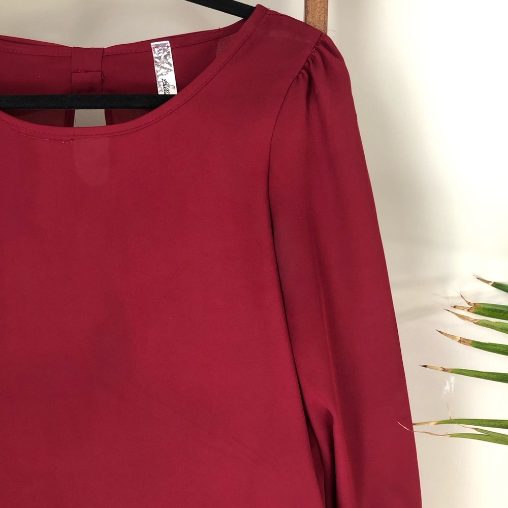 Red Shirt with Bow Detail on Back